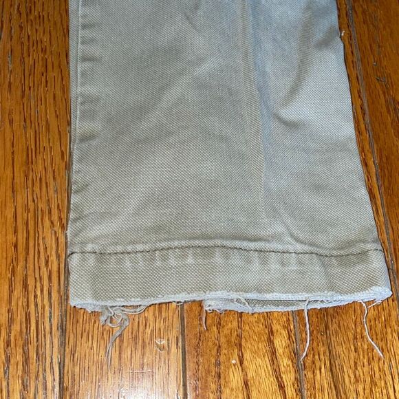 All-Terrain Gear Wrangler gray straight distressed frayed hem denim mens jeans - Picture 3 of 16